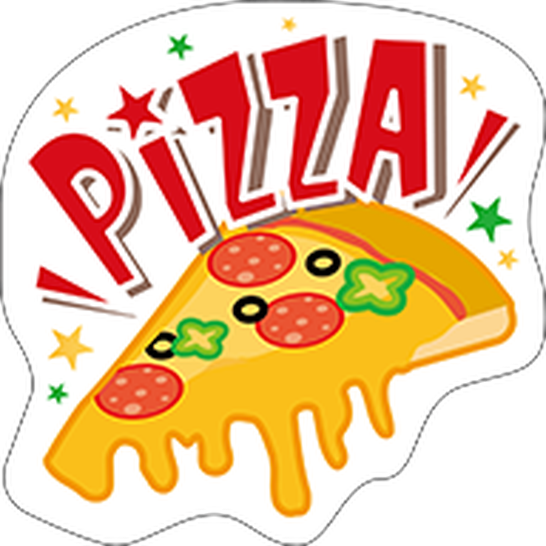 ARC POPシール PIZZA ﾋﾟｻﾞ OR【50mm×50mm】200枚入 LA800S-01