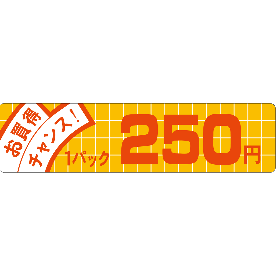 ARC POPシール お買得ﾁｬﾝｽ 250 OR【25mm×100mm】500枚入 LQE0250S-01