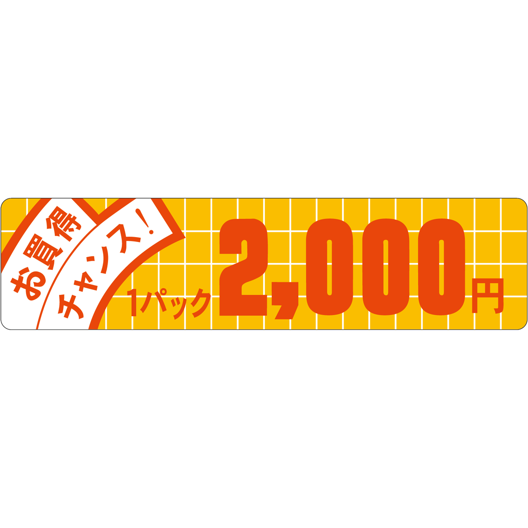 ARC POPシール お買得ﾁｬﾝｽ 2000 OR【25mm×100mm】500枚入 LQE2000S-01