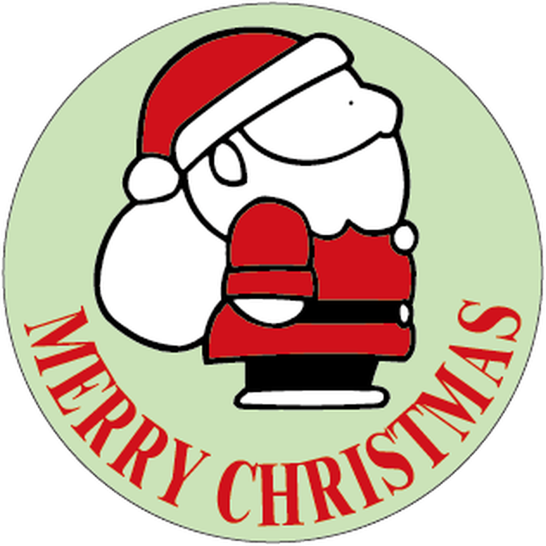 ARC POPシール M，CHRISTMAS ｻﾝﾀ PI【40mm×40mm】500枚入 LX230S-01