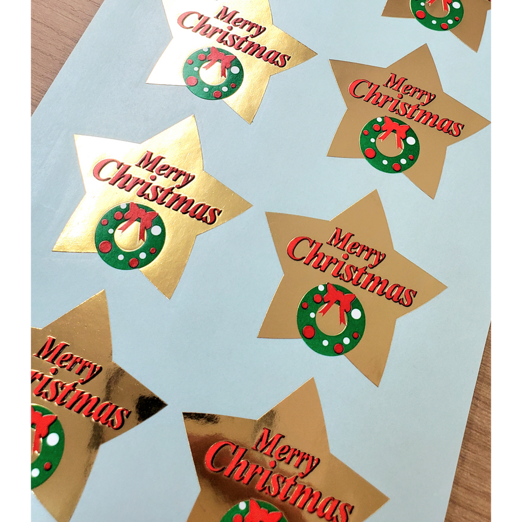 ARC POPシール MERRY CHRISTMASﾎｼ BL【46mm×49mm】300枚入 LX267S-02