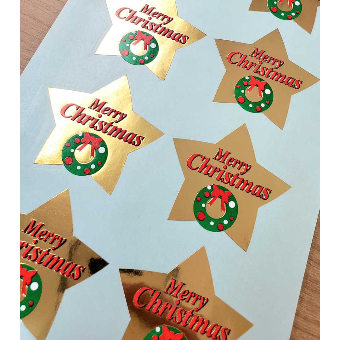 ARC POPシール MERRY CHRISTMASﾎｼ BL【46mm×49mm】300枚入 LX267S-02