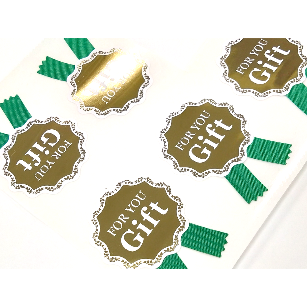 ARC POPシール GIFT ﾘﾎﾞﾝﾂｷ BL【35mm×35mm】90枚入 LX310S-02