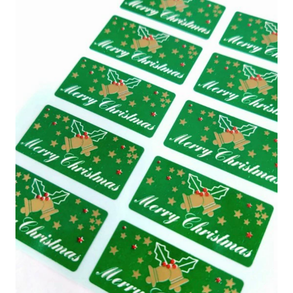 ARC POPシール ｸﾘｽﾏｽ ﾍﾞﾙ ﾐﾆ OR【15mm×30mm】500枚入 LX337S-02