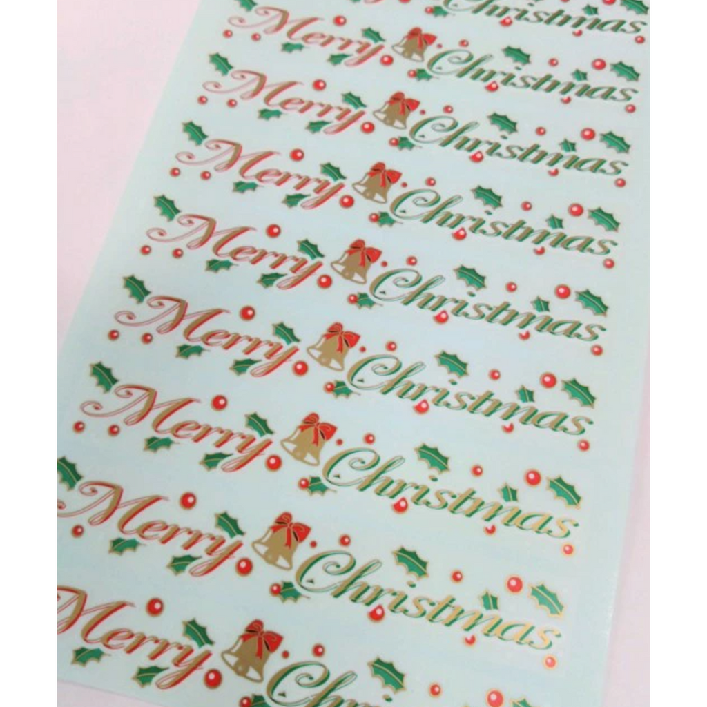 ARC POPシール ﾒﾘｰｸﾘｽﾏｽ ﾏｯﾄPET BL【20mm×120mm】200枚入 LX352S-02