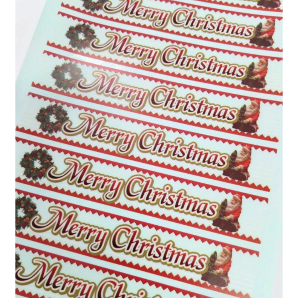 ARC POPシール ﾒﾘｰｸﾘｽﾏｽｶﾗｰ ﾏｯﾄPETBL【120mm×20mm】200枚入 LX353S-02
