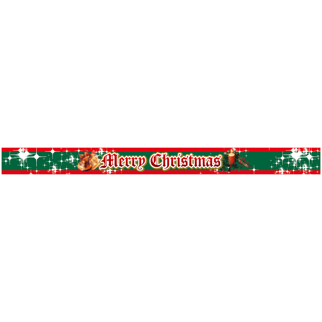 ARC POPシール ﾒﾘｰｸﾘｽﾏｽｶﾗｰ ｵﾋﾞ BL【30mm×360mm】100枚入 LX356S-01