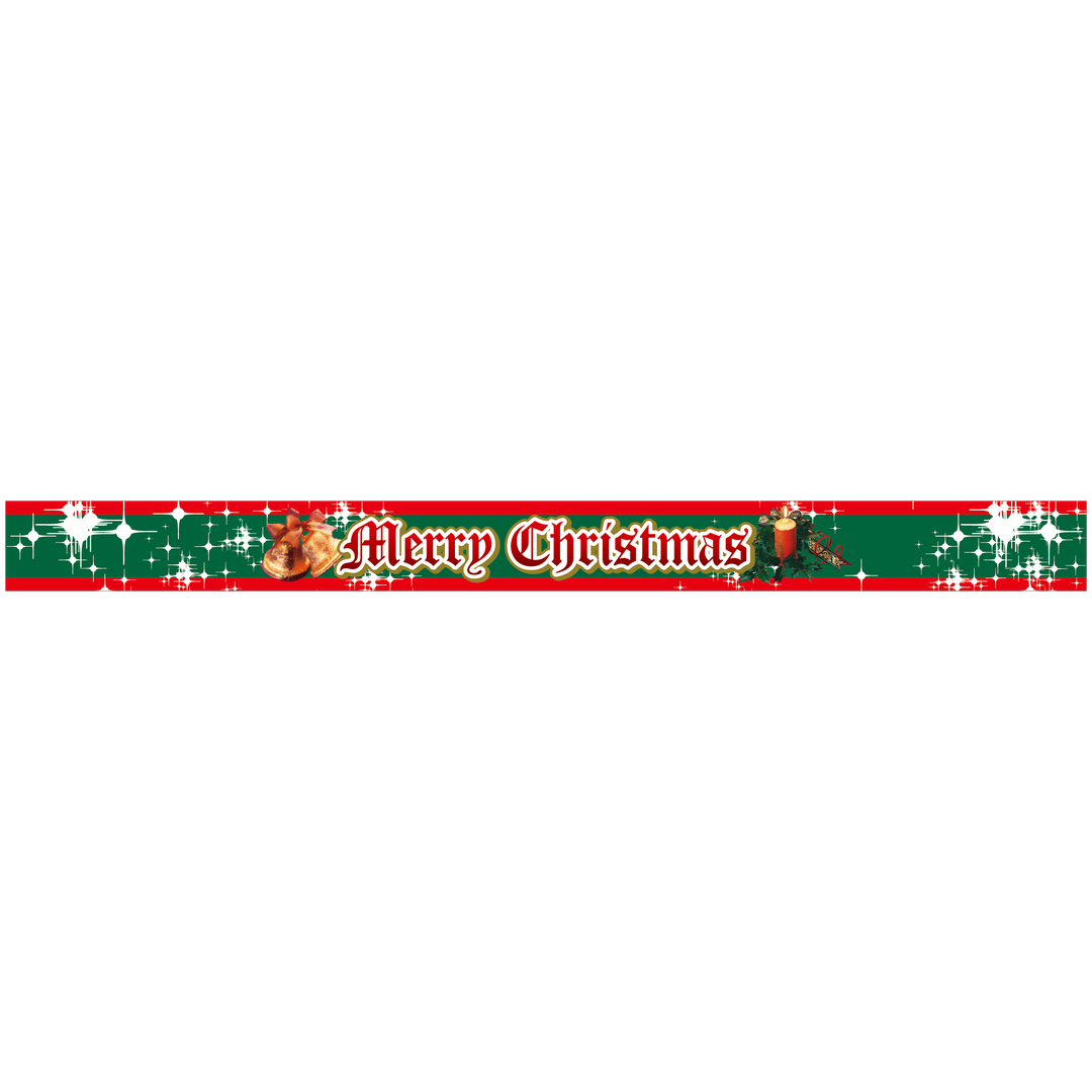 ARC POPシール ﾒﾘｰｸﾘｽﾏｽｶﾗｰ ｵﾋﾞ BL【30mm×360mm】100枚入 LX356S-01