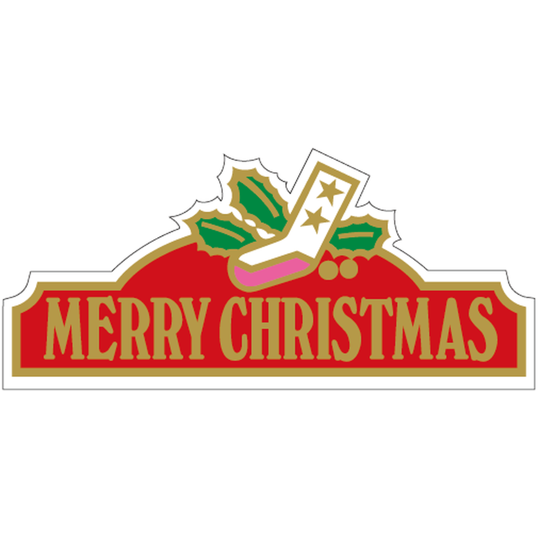 ARC POPシール MERRY ｸﾘｽﾏｽ ｸﾂｼﾀ BL【64mm×29mm】300枚入 LX44S-01