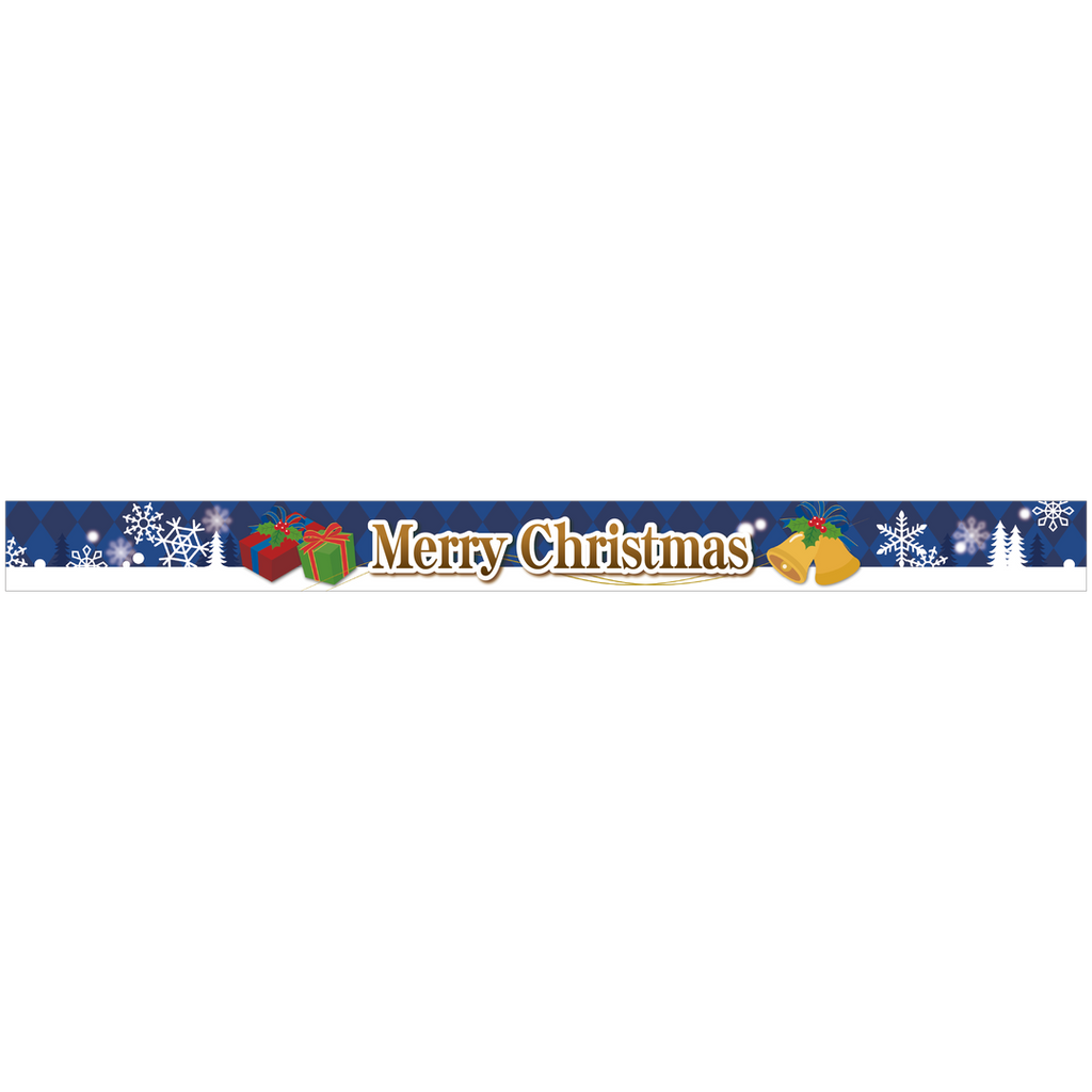 ARC POPシール ﾒﾘｰｸﾘｽﾏｽ帯 BL【30mm×360mm】100枚入 LX467S-01