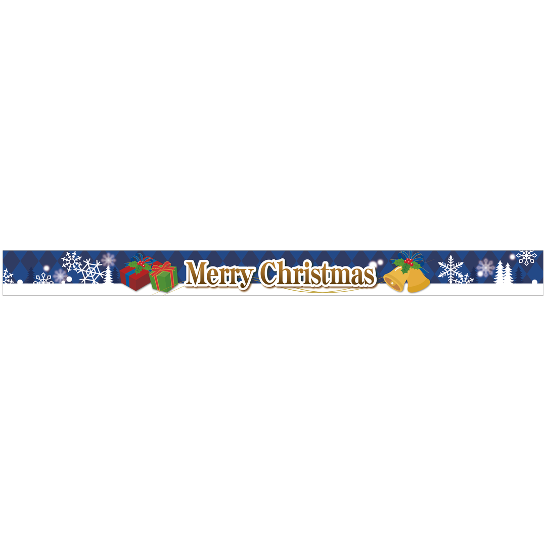 ARC POPシール ﾒﾘｰｸﾘｽﾏｽ帯 BL【30mm×360mm】100枚入 LX467S-01