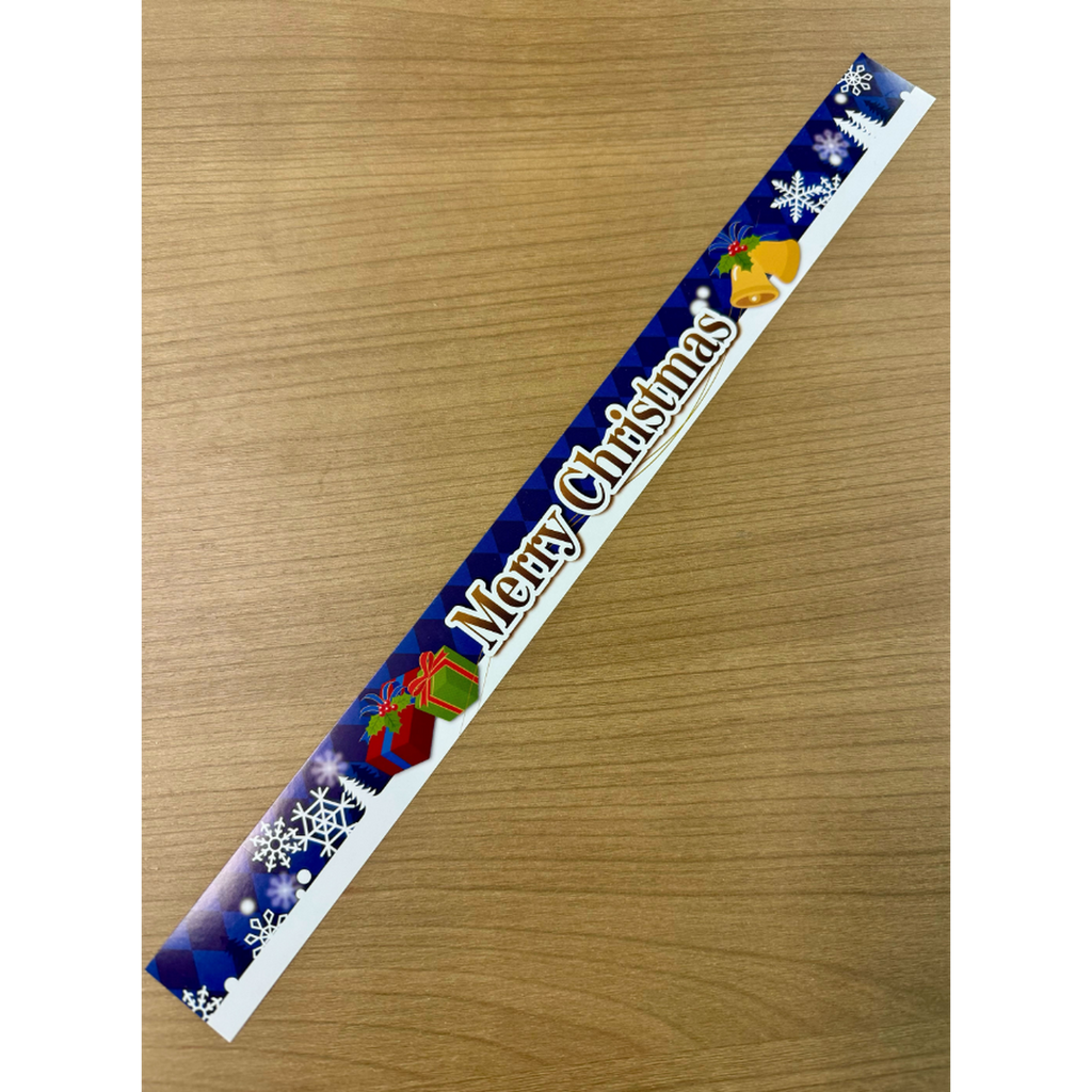 ARC POPシール ﾒﾘｰｸﾘｽﾏｽ帯 BL【30mm×360mm】100枚入 LX467S-02