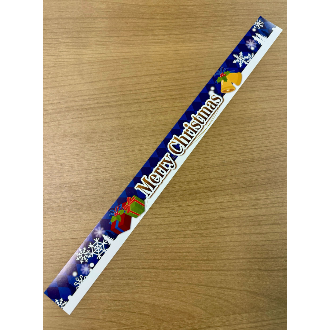 ARC POPシール ﾒﾘｰｸﾘｽﾏｽ帯 BL【30mm×360mm】100枚入 LX467S-02