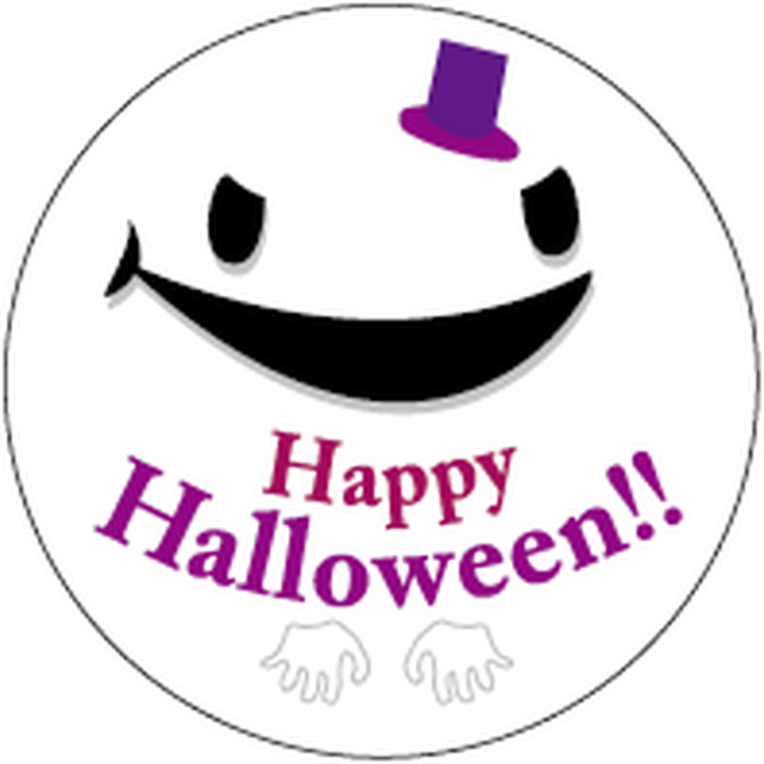 ARC POPシール ﾊﾛｳｨﾝ ｵﾊﾞｹ ﾏﾙ BU【25mm×25mm】300枚入 LX470S-01