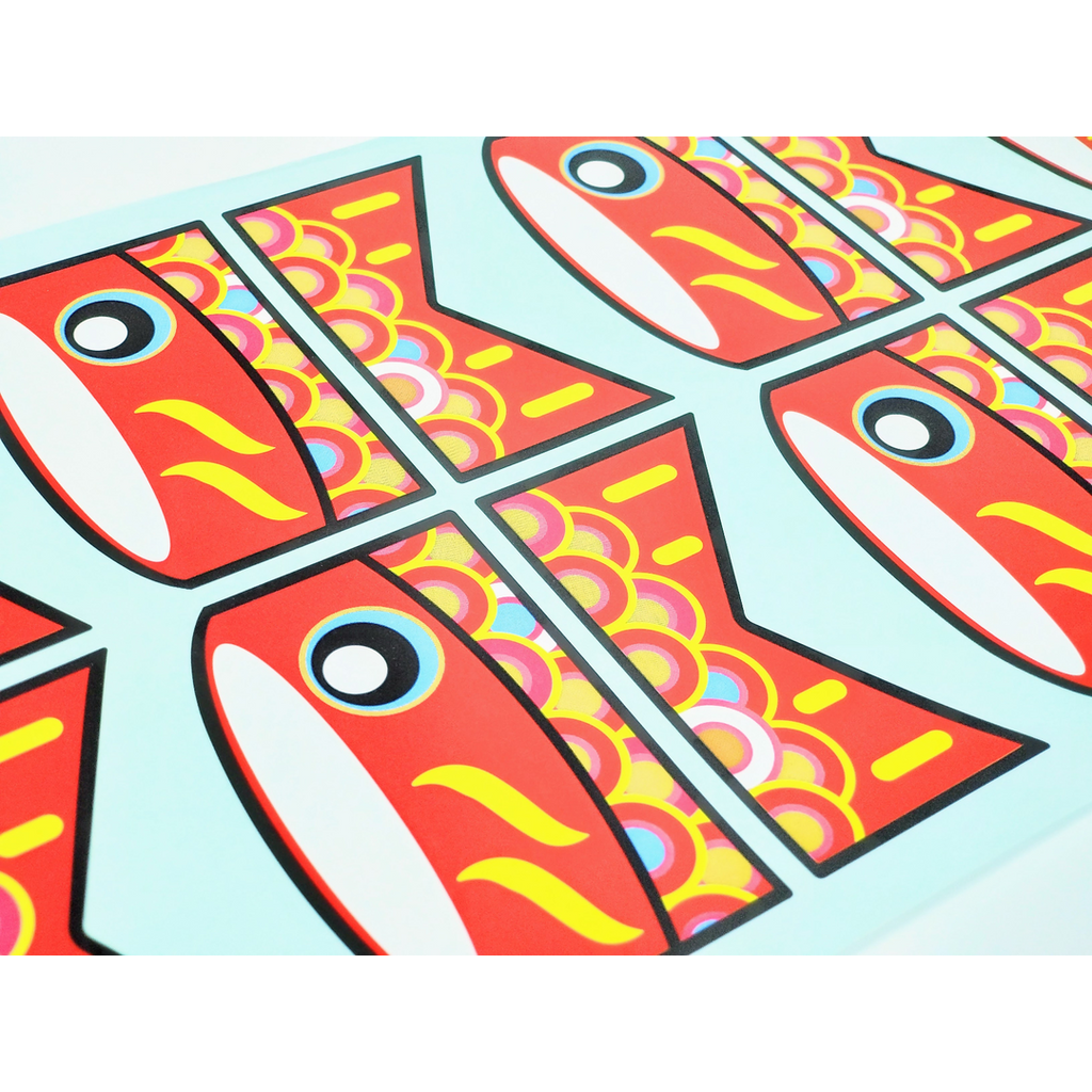 ARC POPシール こいのぼり赤ダイBR【70mm×84mm】200枚入 LX531S-02