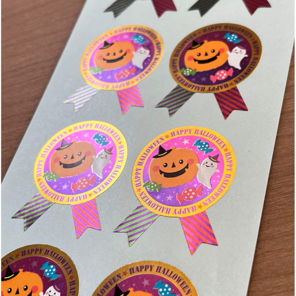 ARC POPシール ﾊｯﾋﾟｰﾊﾛｳｨﾝｺｰﾙﾄﾞﾊｸ BL【40mm×30mm】200枚入 LX539S-02