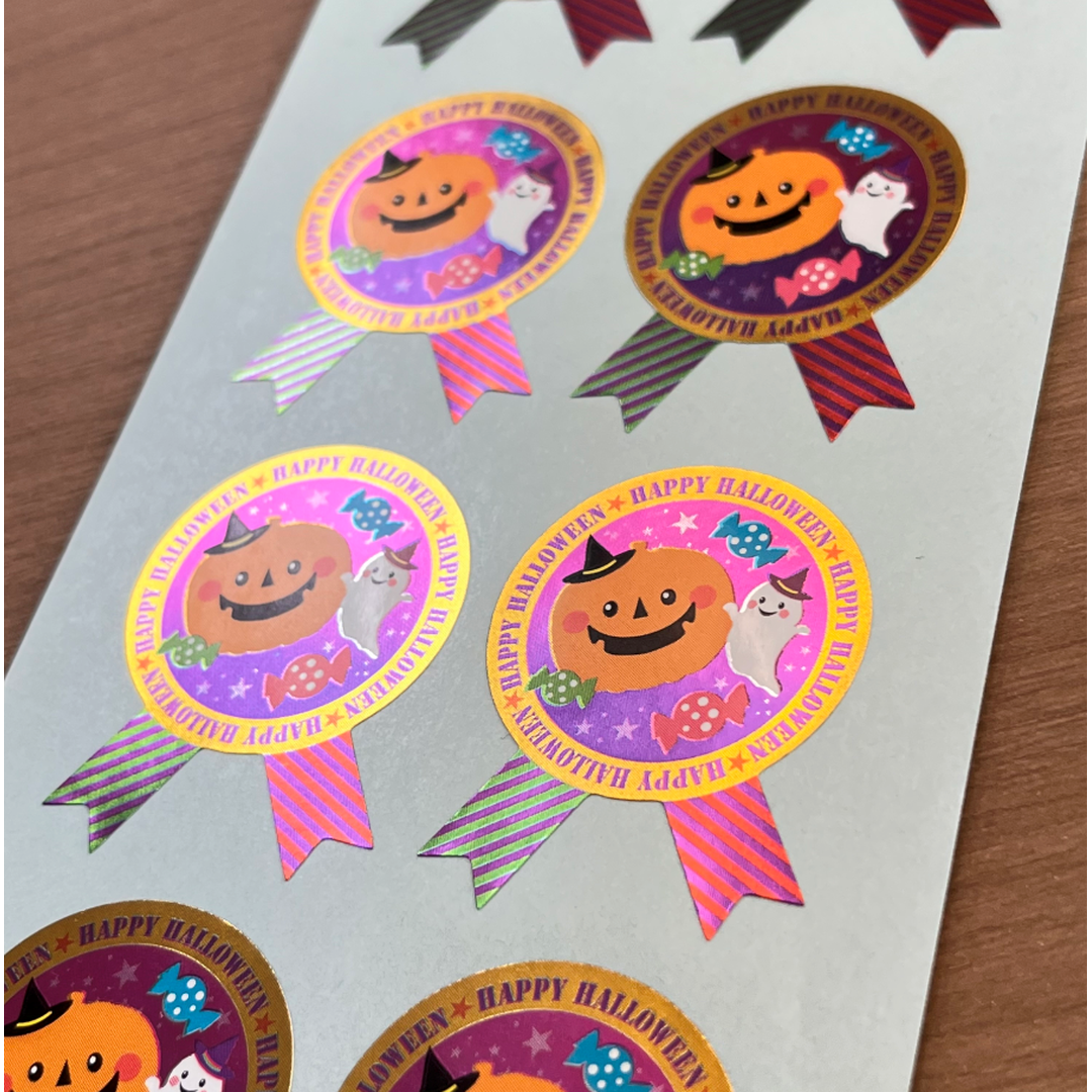 ARC POPシール ﾊｯﾋﾟｰﾊﾛｳｨﾝｺｰﾙﾄﾞﾊｸ BL【40mm×30mm】200枚入 LX539S-02