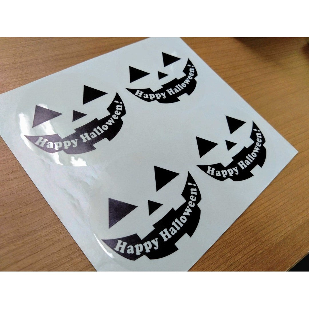 ARC POPシール ﾊｯﾋﾟｰﾊﾛｳｨﾝ透明 RE【80mm×80mm】100枚入 LX542S-02