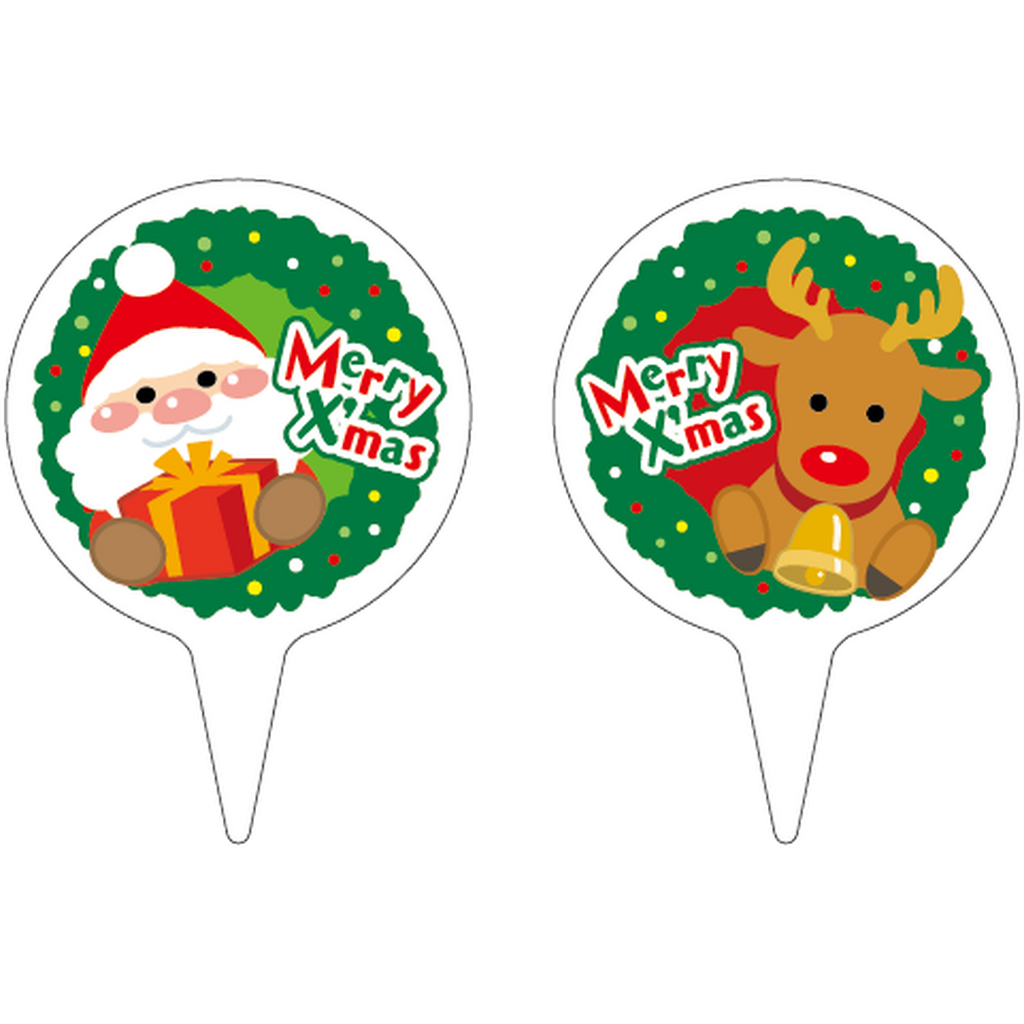 ARC POPシール ｸﾘｽﾏｽ ｱｿｰﾄ ﾋﾟｯｸ RE【40mm×28mm】100枚入 LX547S-01