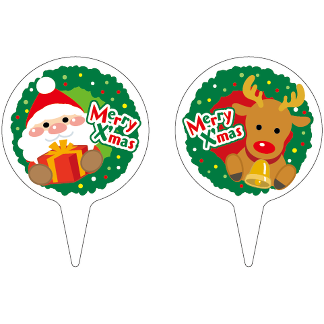 ARC POPシール ｸﾘｽﾏｽ ｱｿｰﾄ ﾋﾟｯｸ RE【40mm×28mm】100枚入 LX547S-01