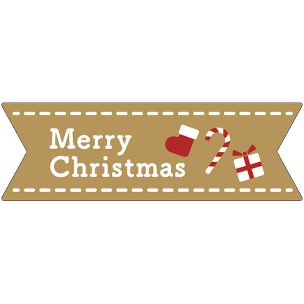 ARC POPシール ﾒﾘｰｸﾘｽﾏｽ ｸﾗﾌﾄ BL【18mm×55mm】200枚入 LX573S-01