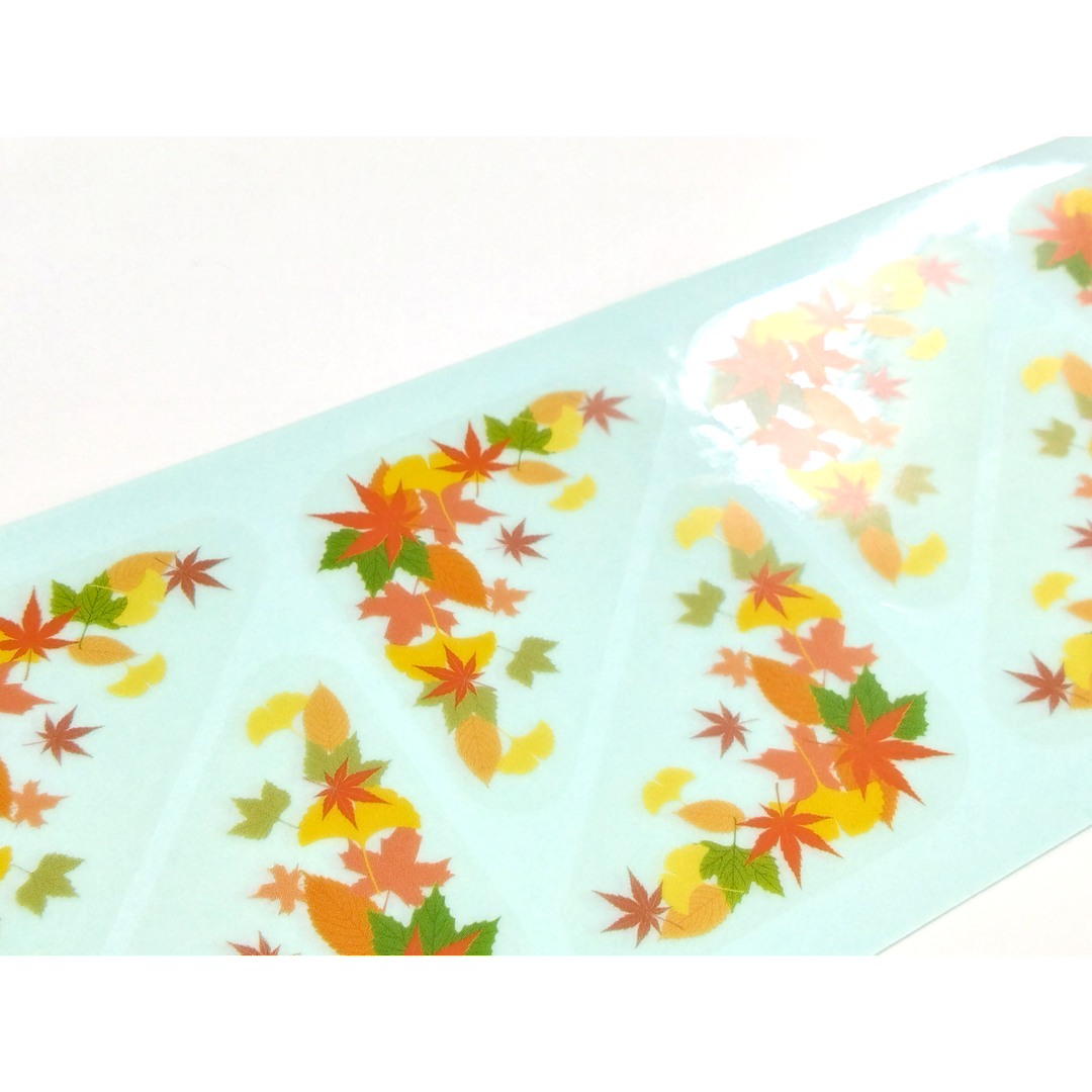 ARC POPシール もみじ透明シールRE【55mm×55mm】100枚入 LX593S-03