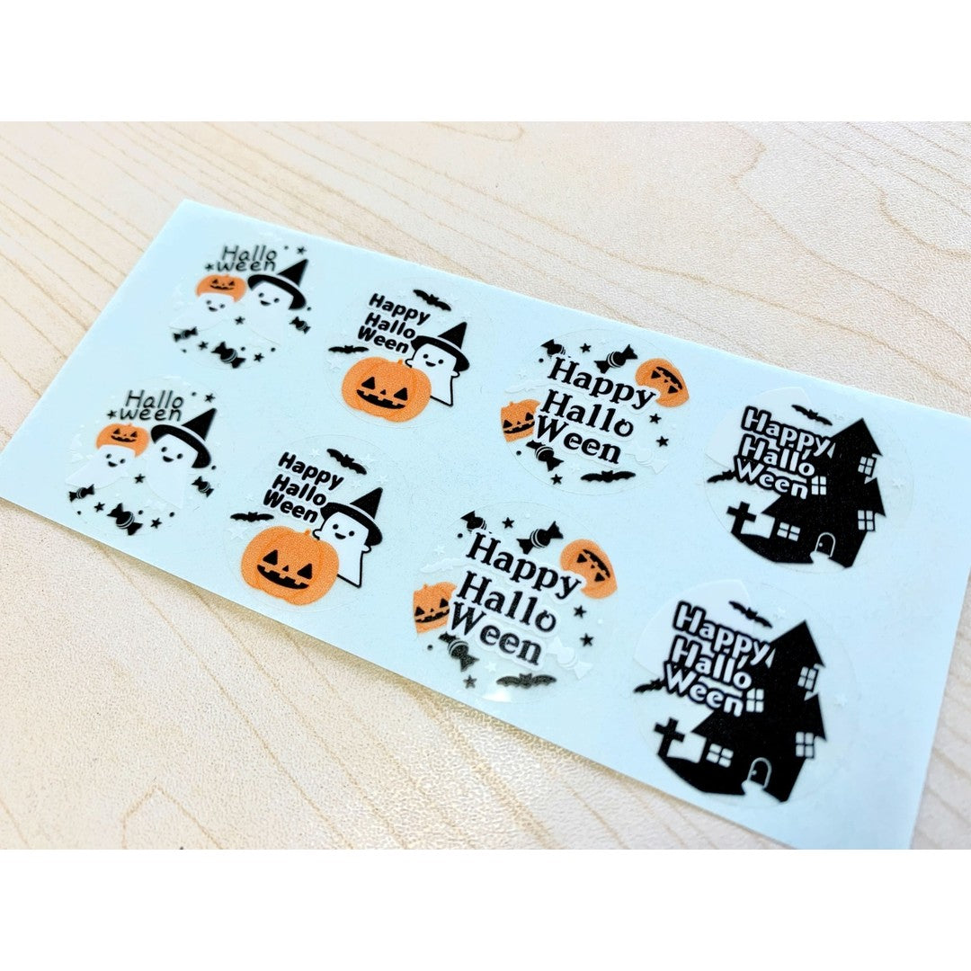 ARC POPシール ﾊﾛｳｨﾝｱｿｰﾄ透明PETGR【25mm×25mm】200枚入 LX598S-02