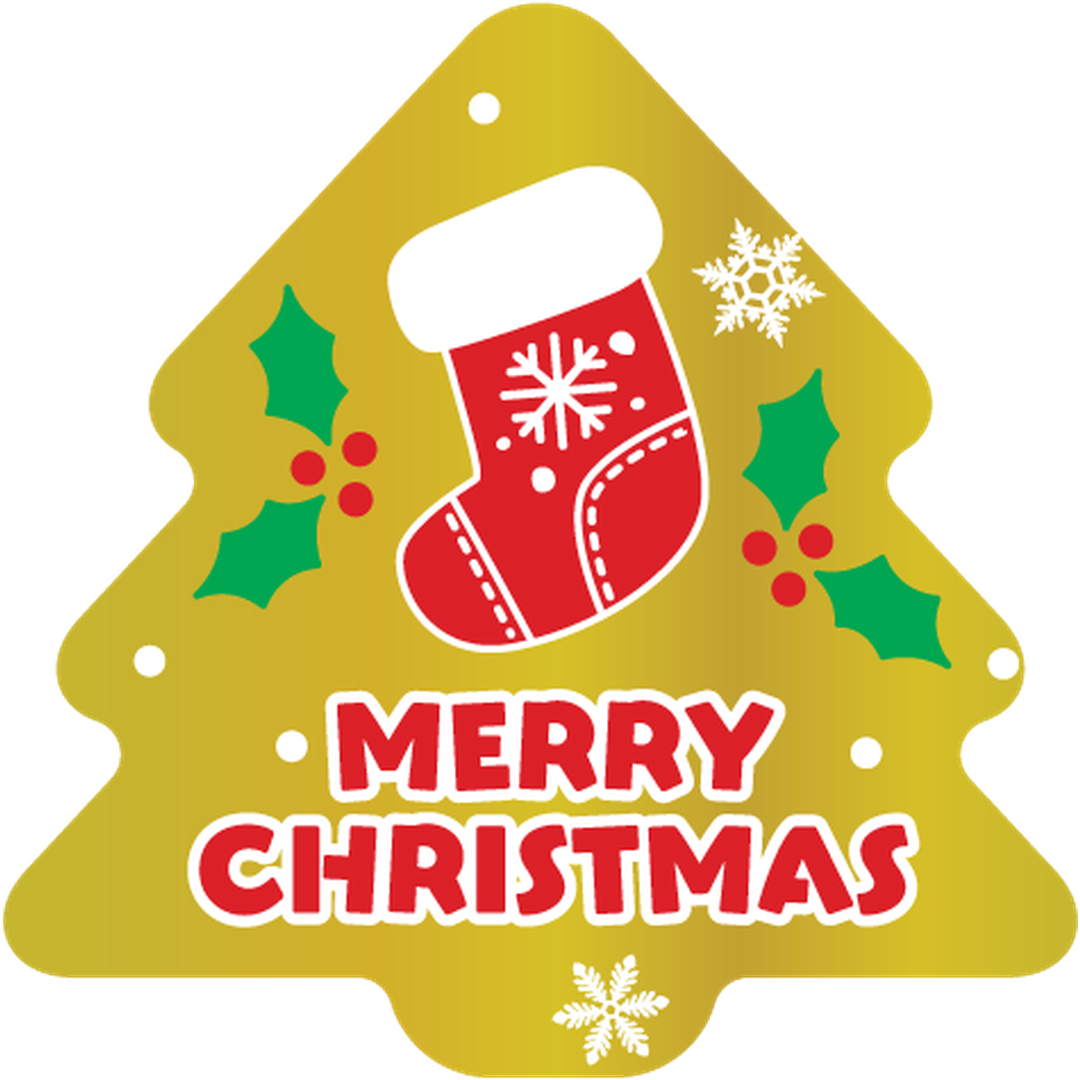 ARC POPシール ﾒﾘｰｸﾘｽﾏｽ ﾂﾘ-絶縁BL【40mm×40mm】200枚入 LX608S-01