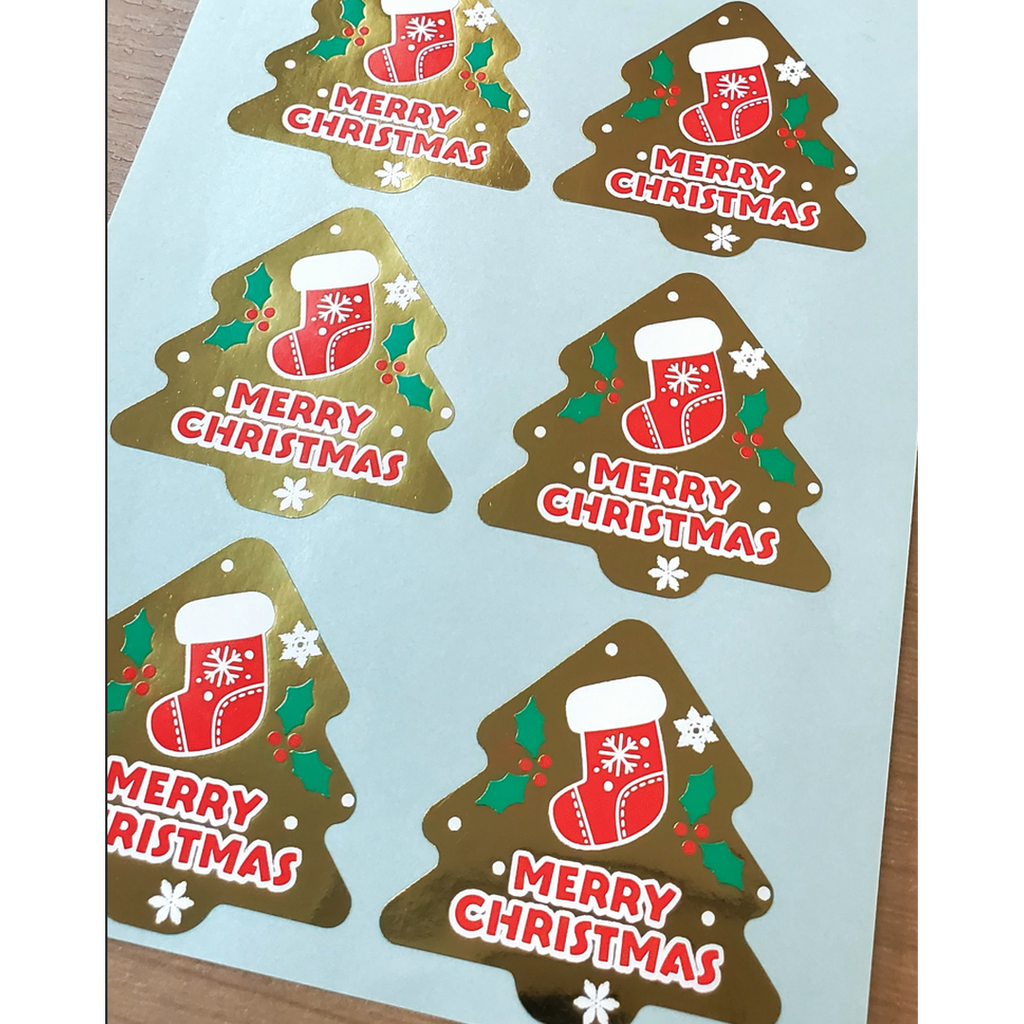 ARC POPシール ﾒﾘｰｸﾘｽﾏｽ ﾂﾘ-絶縁BL【40mm×40mm】200枚入 LX608S-02