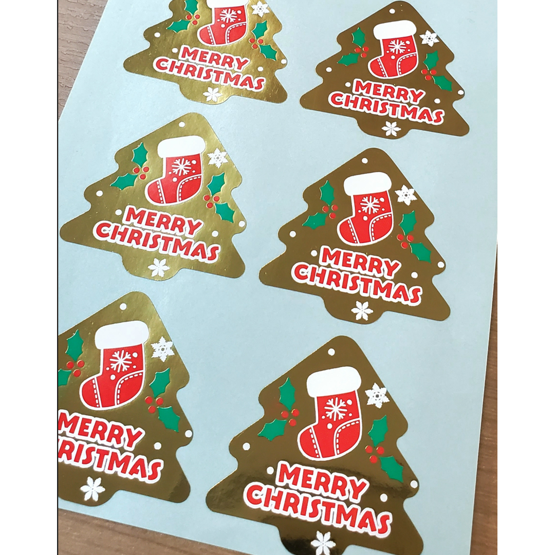 ARC POPシール ﾒﾘｰｸﾘｽﾏｽ ﾂﾘ-絶縁BL【40mm×40mm】200枚入 LX608S-02