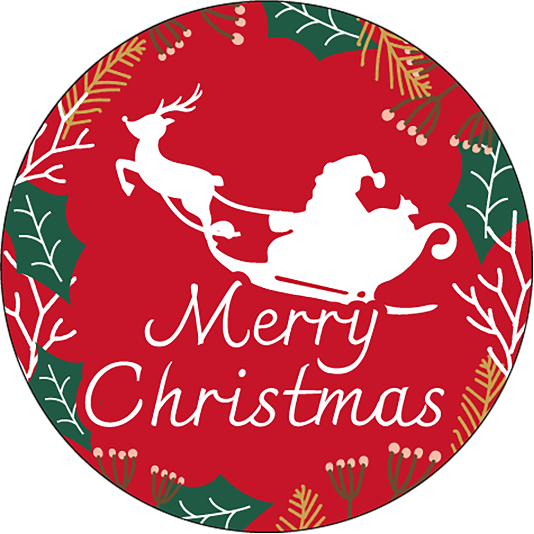 MERRY CHRISTMAS ｱｶ RE 【40mm40mm】300枚入 LX637S