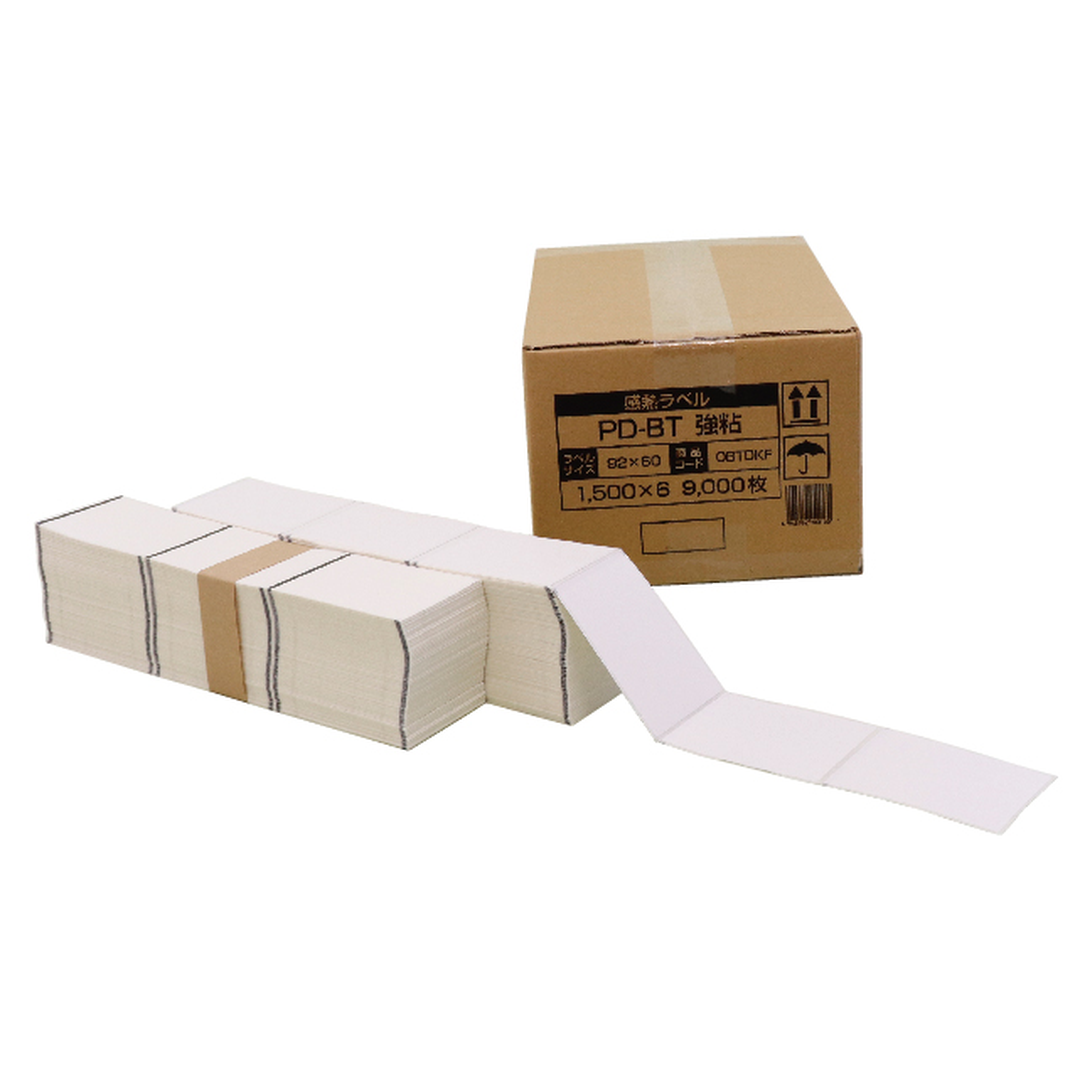 ARC 【物流ラベル】 PD-Bタテ 92×60 強粘着 1500枚×6束 OBTDKF-03