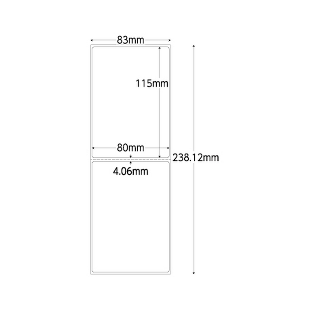 ARC 【物流ラベル】 PD-Cタテ 115×80 強粘着 1000枚×6束 OCTDKF-02