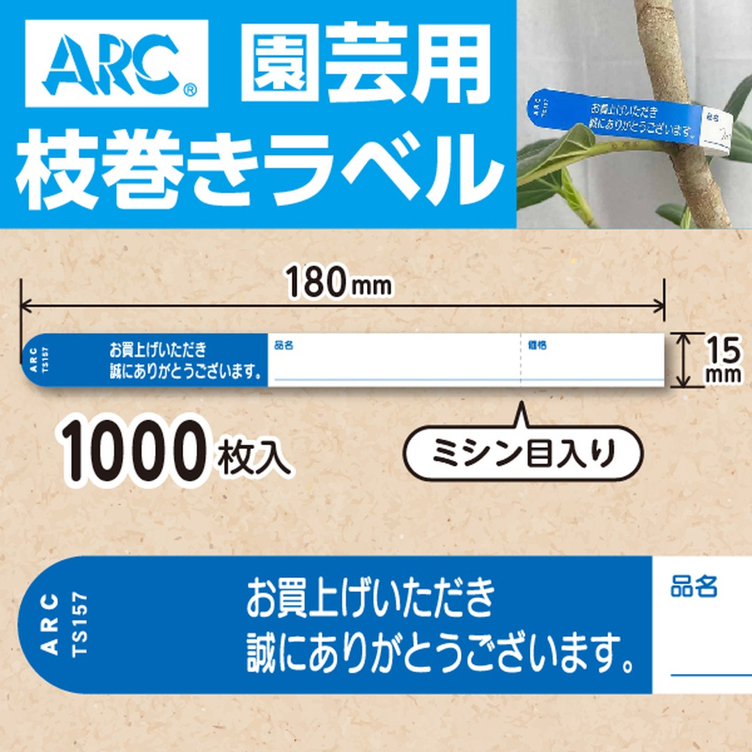 枝巻きラベル S157 アオ 園芸用【15mm×180mm】1000枚入 TS157B