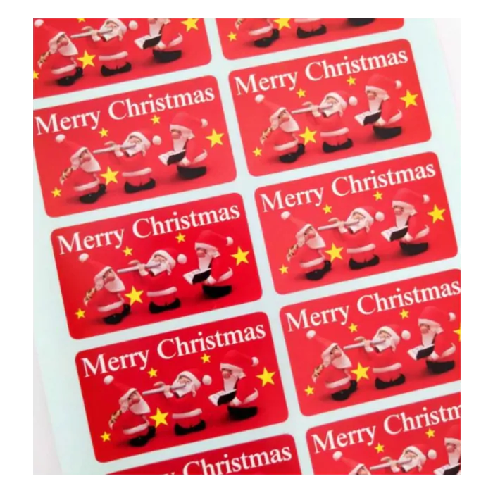 MERRY XMAS サンタGR【30mm×52mm】200枚入 | POPシール | ラベル