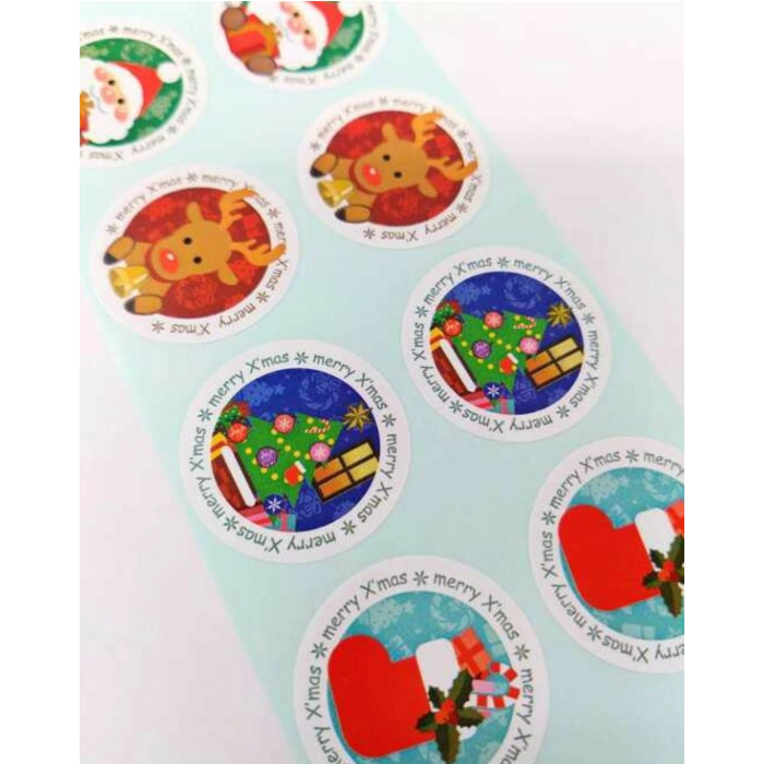 クリスマス アソートBU【30mm×30mm】200枚入 | POPシール | ラベル