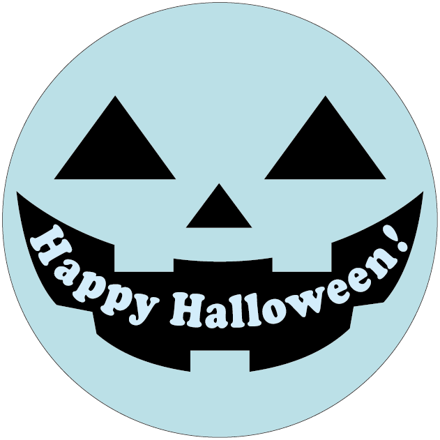 ハッピーハロウィン透明 RE【80mm×80mm】100枚入 | POPシール