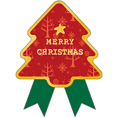 クリスマス キン リボンツキ BL【35mm×35mm】90枚入