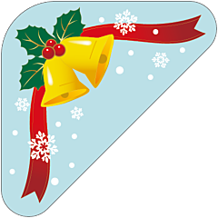 クリスマス透明シールRE【55mm×55mm】100枚入